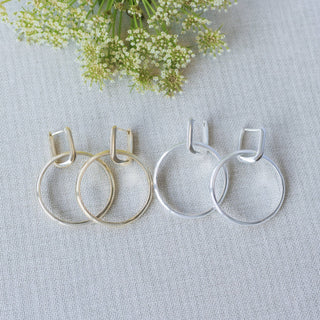 Twofold Earrings-Circle - Simply Sunflowers