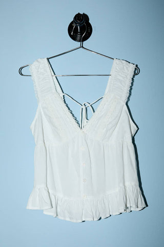 V-NECKLINE TOP WITH LACE TRIM - Simply Sunflowers