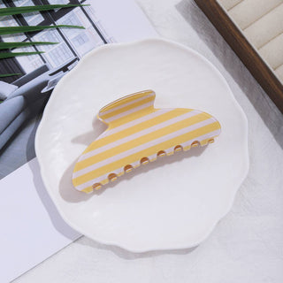 Vibrant Pastel Horizontal Stripe Hair Claw Clip - Simply Sunflowers