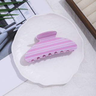 Vibrant Pastel Horizontal Stripe Hair Claw Clip - Simply Sunflowers