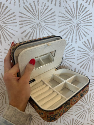 Vintage Floral Jewelry Travel Case - Simply Sunflowers