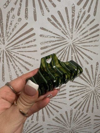 Vintage Heart Stripe Claw Clip - Simply Sunflowers