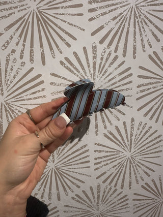 Vintage Striped Claw Clip - Simply Sunflowers