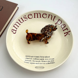 Whimsical Dachshund in Outfits Hair Claws - Simply Sunflowers