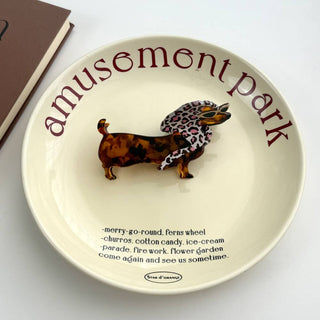 Whimsical Dachshund in Outfits Hair Claws - Simply Sunflowers