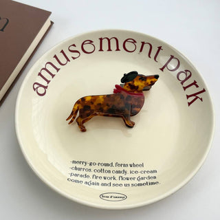 Whimsical Dachshund in Outfits Hair Claws - Simply Sunflowers