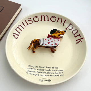Whimsical Dachshund in Outfits Hair Claws - Simply Sunflowers