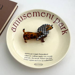 Whimsical Dachshund in Outfits Hair Claws - Simply Sunflowers
