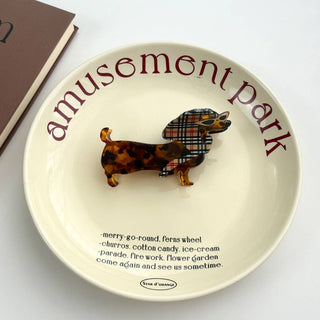 Whimsical Dachshund in Outfits Hair Claws - Simply Sunflowers