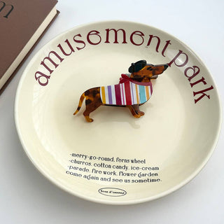 Whimsical Dachshund in Outfits Hair Claws - Simply Sunflowers