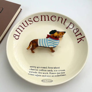 Whimsical Dachshund in Outfits Hair Claws - Simply Sunflowers