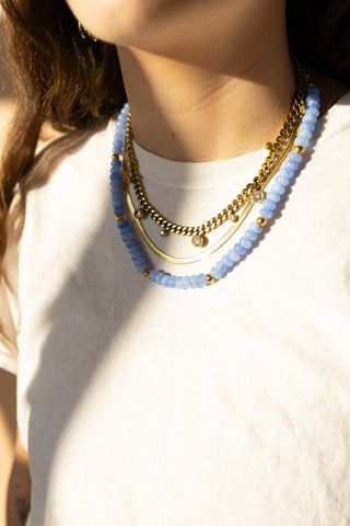 Whimsy Beaded Necklace - Blue - Simply Sunflowers