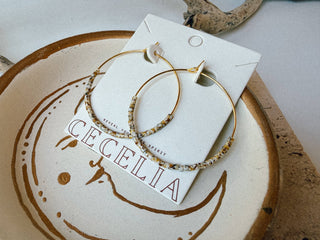 Willow Beaded Hoops - Simply Sunflowers