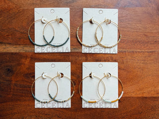Willow Beaded Hoops - Simply Sunflowers
