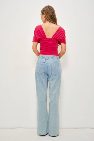 WINNIE SILKY KNIT BATWING TOP - Simply Sunflowers