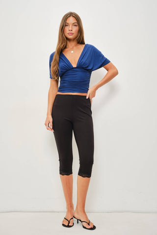 WINNIE SILKY KNIT BATWING TOP - Simply Sunflowers