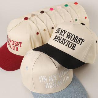 Worst Behavior Trucker Hat - Simply Sunflowers
