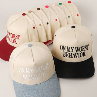 Worst Behavior Trucker Hat - Simply Sunflowers