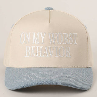 Worst Behavior Trucker Hat - Simply Sunflowers
