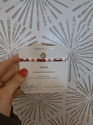 XOXO Morse Code Bracelet - Simply Sunflowers