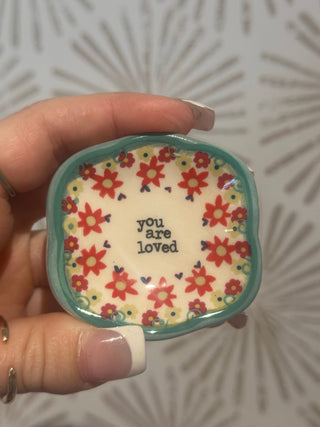 You Are Loved Trinket Dish - Simply Sunflowers