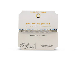 You Are My Person Morse Code Bracelet - Simply Sunflowers
