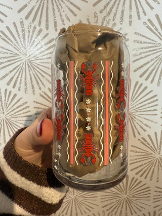 You're My Lobster Iced Coffee Glass - Simply Sunflowers