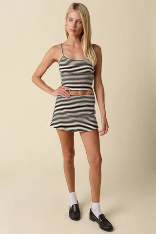 Zoey Striped Knit Skort - Simply Sunflowers