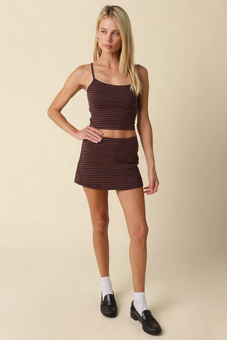 Zoey Striped Knit Skort - Simply Sunflowers