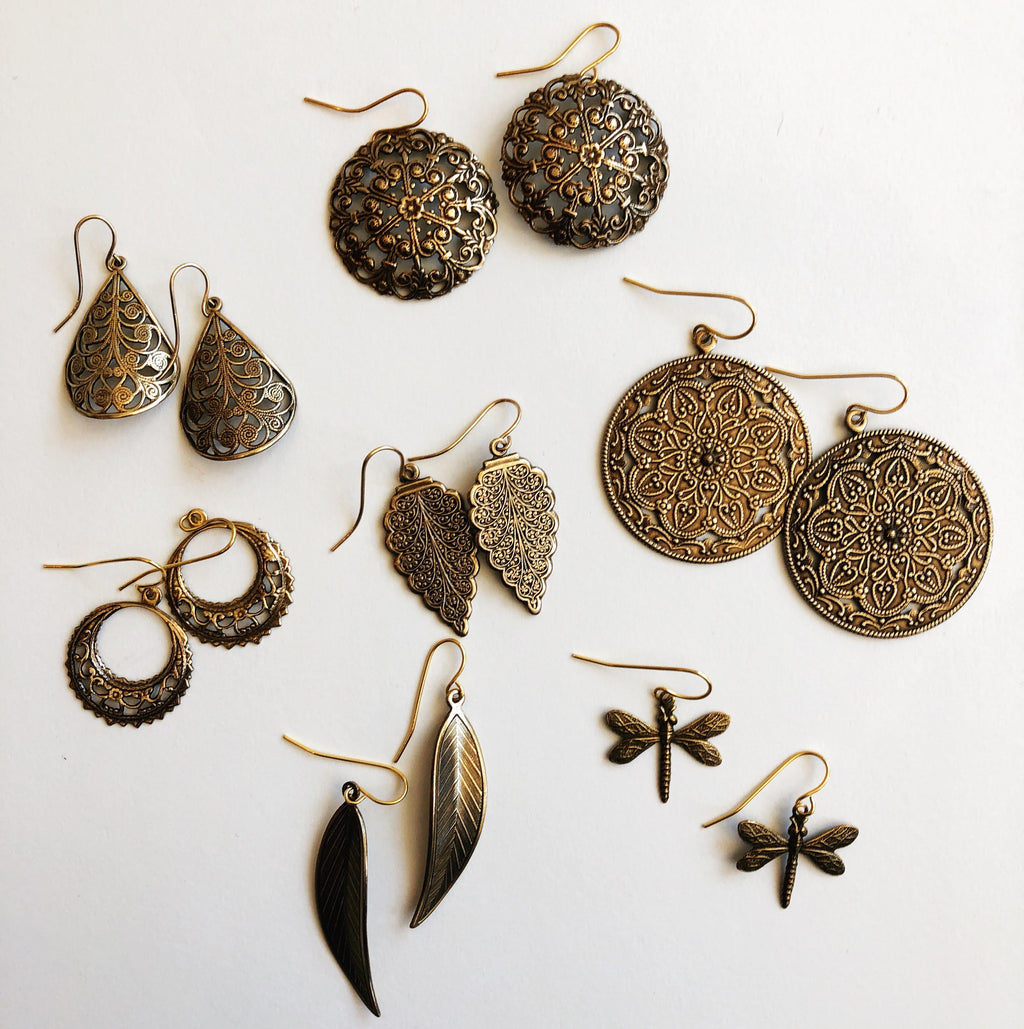 Lightweight Brass Earrings