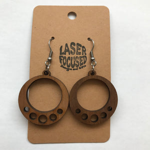Woodcut Laser Focused Earrings