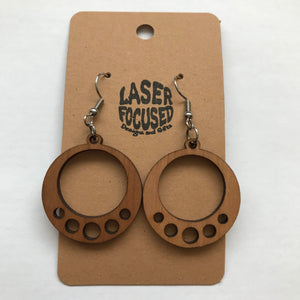 Woodcut Laser Focused Earrings