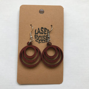 Woodcut Laser Focused Earrings