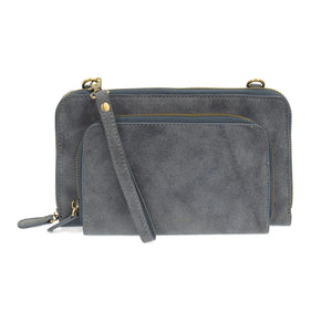 Brushed Mini Convertible Zip Around Wristlet
