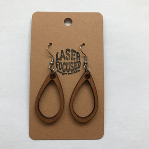 Woodcut Laser Focused Earrings