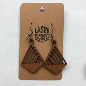 Woodcut Laser Focused Earrings